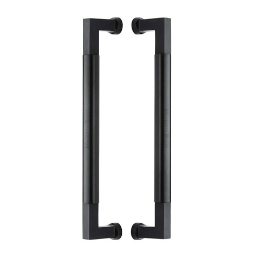 M Marcus Heritage Brass Back to Back Door Pull Handle Bauhaus Design 330mm length